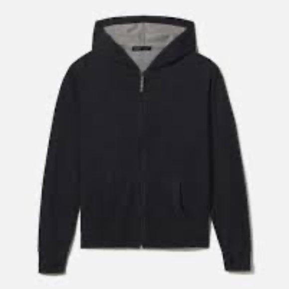 Paka Breathe Mens Large Alpaca Wool Blend Full Zip Hoodie Black Charcoal Peru
